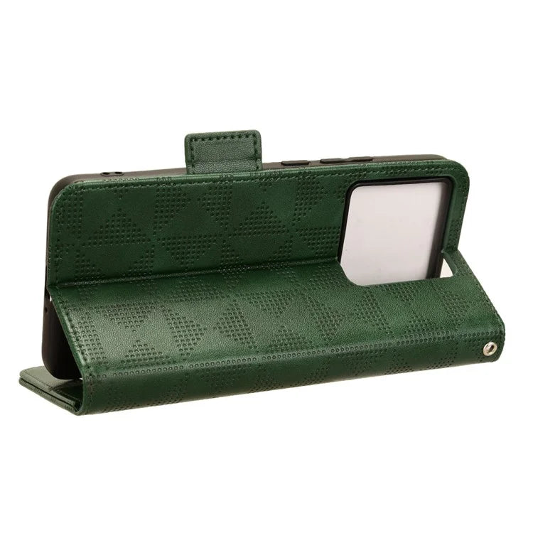 For Xiaomi Redmi K60 Ultra / 13T / 13T Pro Case Imprinted Triangle Anti-drop PU Leather Phone Cover