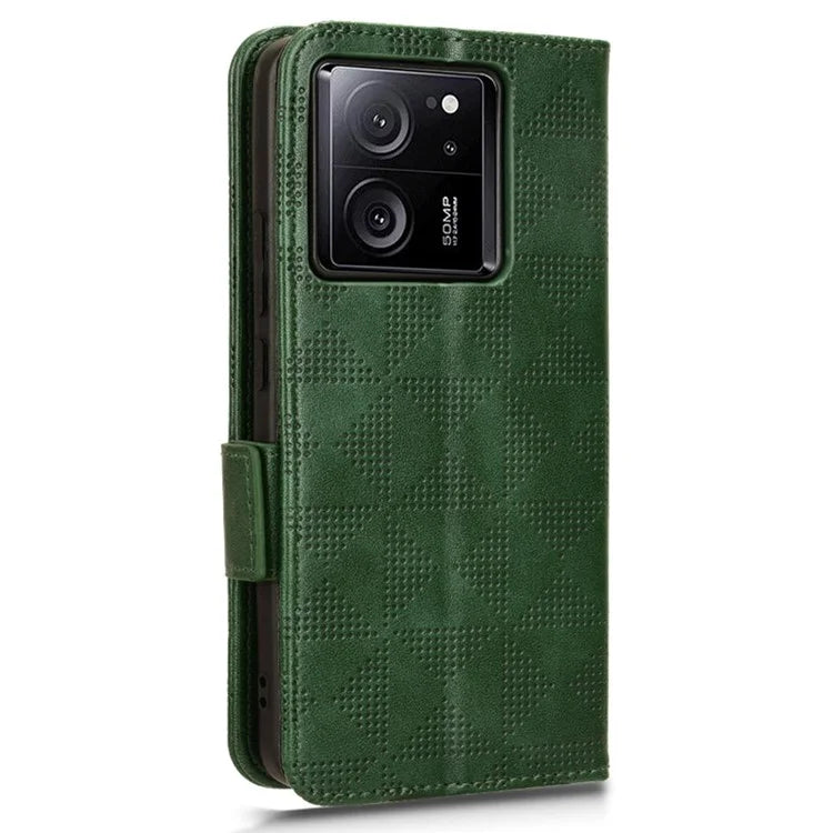 For Xiaomi Redmi K60 Ultra / 13T / 13T Pro Case Imprinted Triangle Anti-drop PU Leather Phone Cover