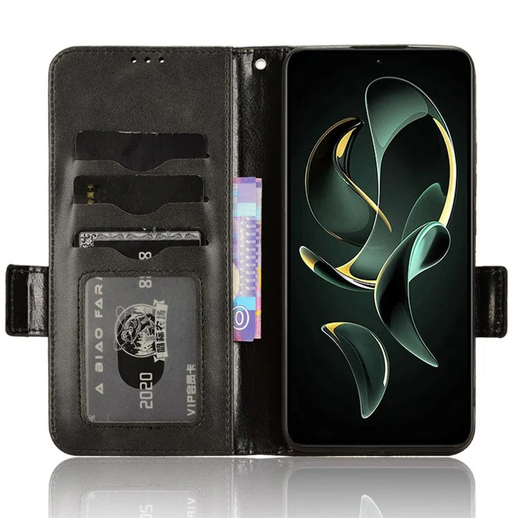 For Xiaomi Redmi K60 Ultra / 13T / 13T Pro Case Imprinted Triangle Anti-drop PU Leather Phone Cover