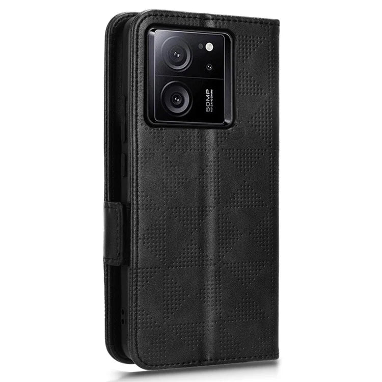 For Xiaomi Redmi K60 Ultra / 13T / 13T Pro Case Imprinted Triangle Anti-drop PU Leather Phone Cover