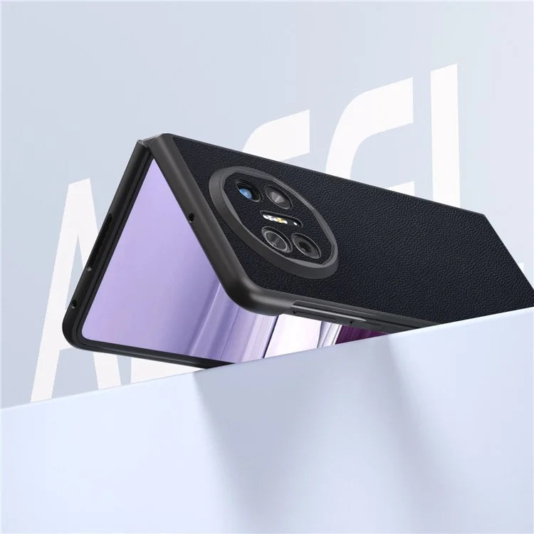 ABEEL For Huawei Mate X5 Case Genuine Cow Leather Coating Phone Cover