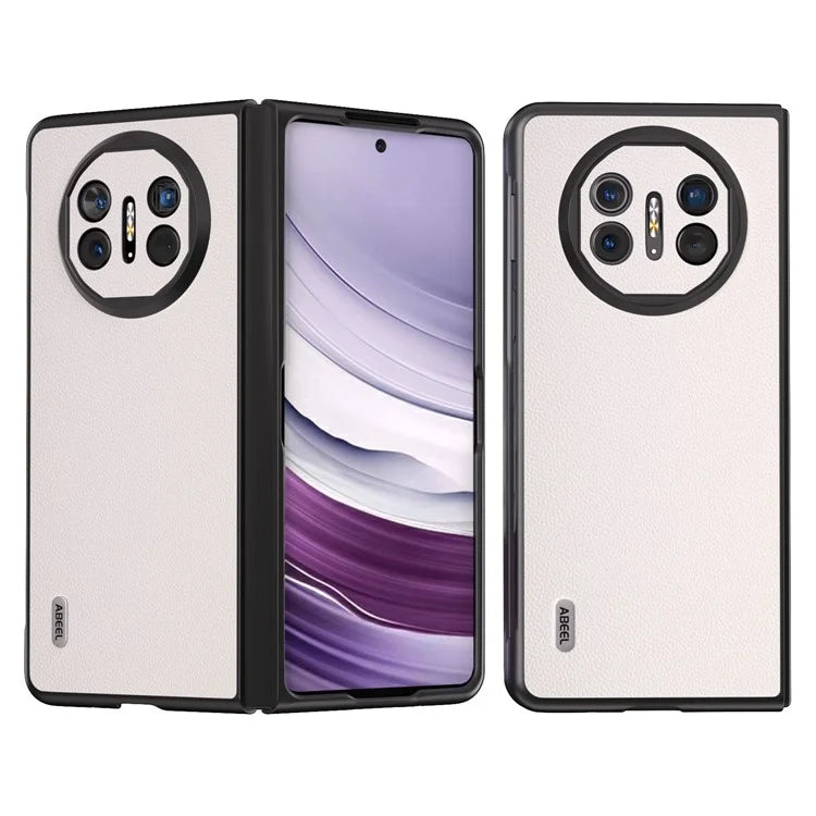 ABEEL For Huawei Mate X5 Case Genuine Cow Leather Coating Phone Cover