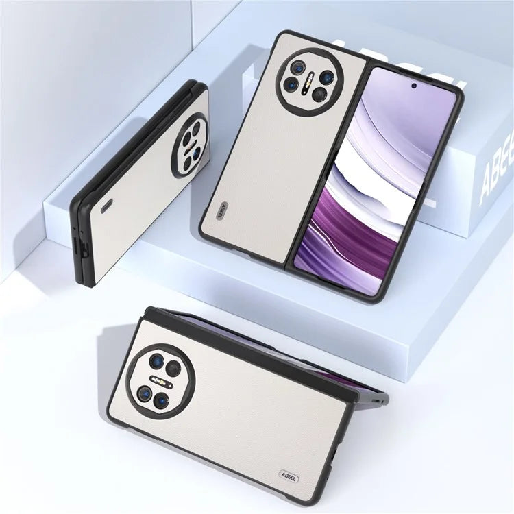 ABEEL For Huawei Mate X5 Case Genuine Cow Leather Coating Phone Cover