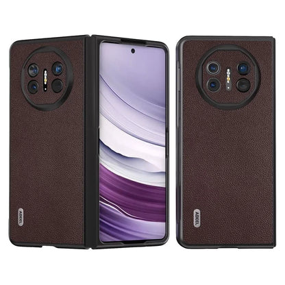 ABEEL For Huawei Mate X5 Case Genuine Cow Leather Coating Phone Cover