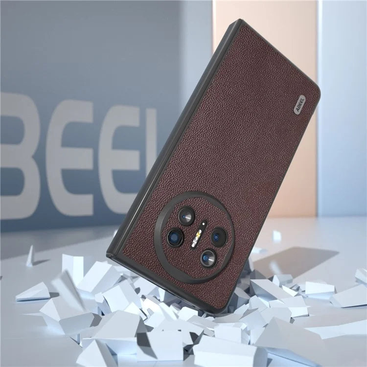 ABEEL For Huawei Mate X5 Case Genuine Cow Leather Coating Phone Cover