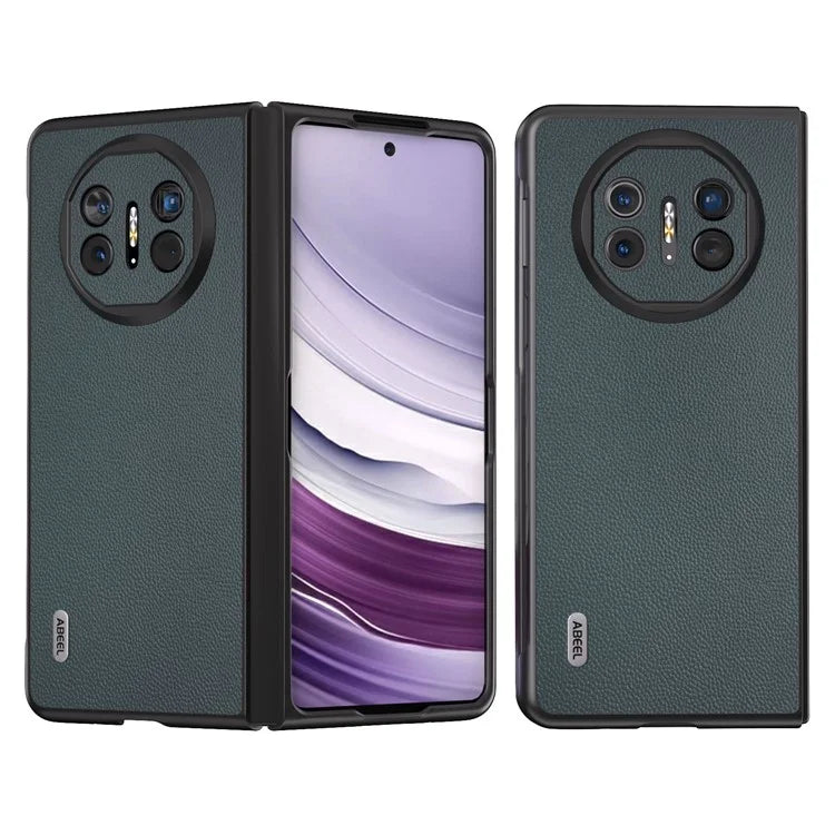 ABEEL For Huawei Mate X5 Case Genuine Cow Leather Coating Phone Cover