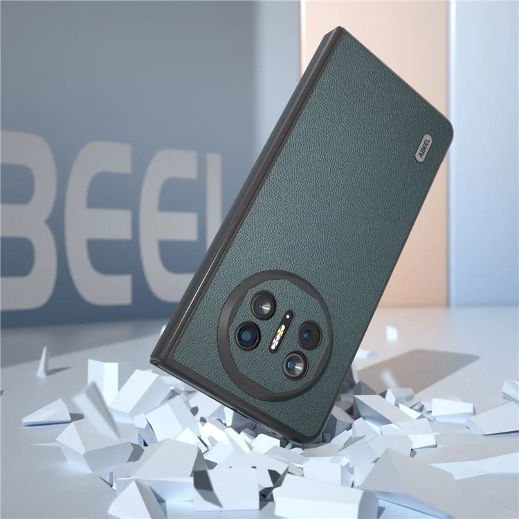 ABEEL For Huawei Mate X5 Case Genuine Cow Leather Coating Phone Cover