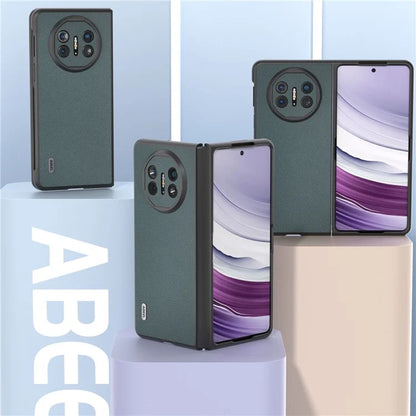 ABEEL For Huawei Mate X5 Case Genuine Cow Leather Coating Phone Cover