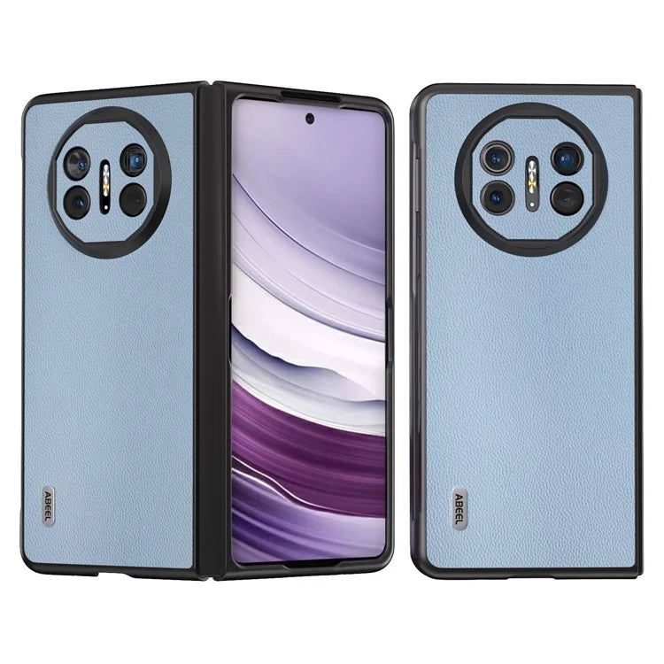 ABEEL For Huawei Mate X5 Case Genuine Cow Leather Coating Phone Cover