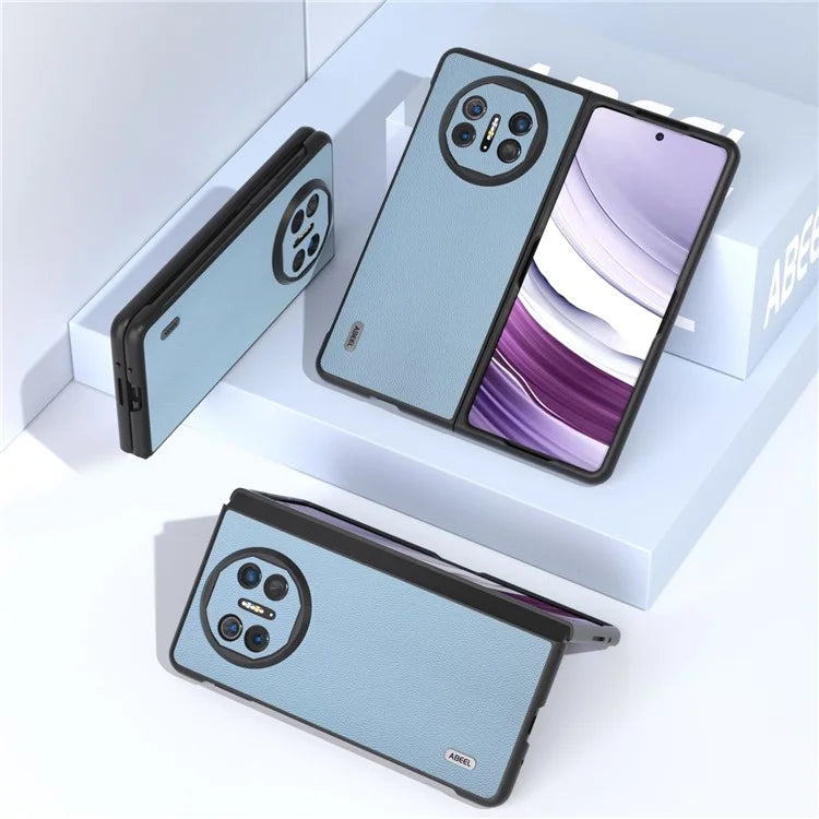 ABEEL For Huawei Mate X5 Case Genuine Cow Leather Coating Phone Cover