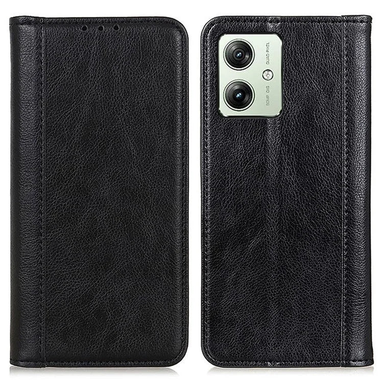 For Motorola Moto G54 5G Cover Litchi Texture Shockproof Split Leather Phone Case