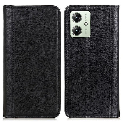 For Motorola Moto G54 5G Cover Litchi Texture Shockproof Split Leather Phone Case