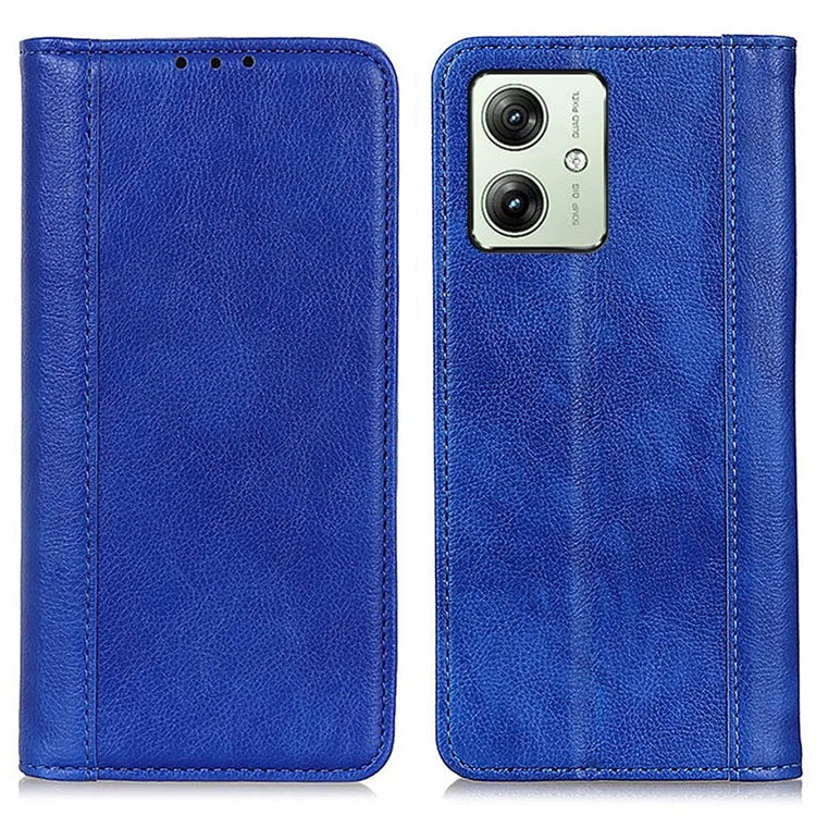 For Motorola Moto G54 5G Cover Litchi Texture Shockproof Split Leather Phone Case