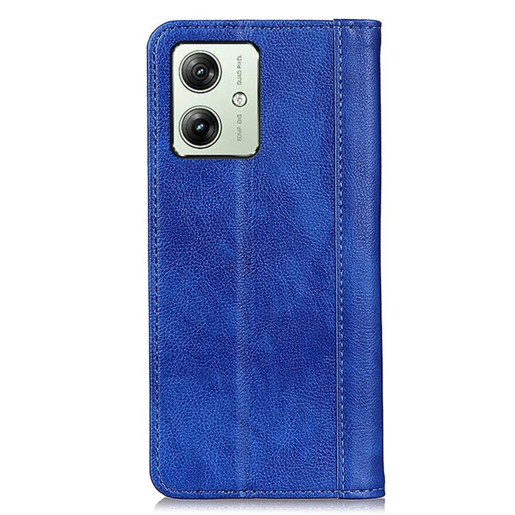 For Motorola Moto G54 5G Cover Litchi Texture Shockproof Split Leather Phone Case