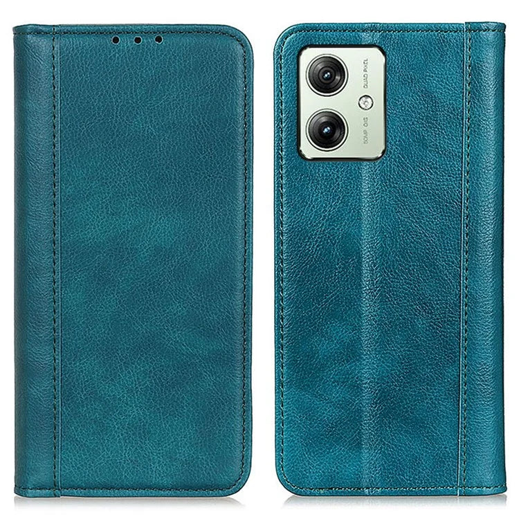 For Motorola Moto G54 5G Cover Litchi Texture Shockproof Split Leather Phone Case
