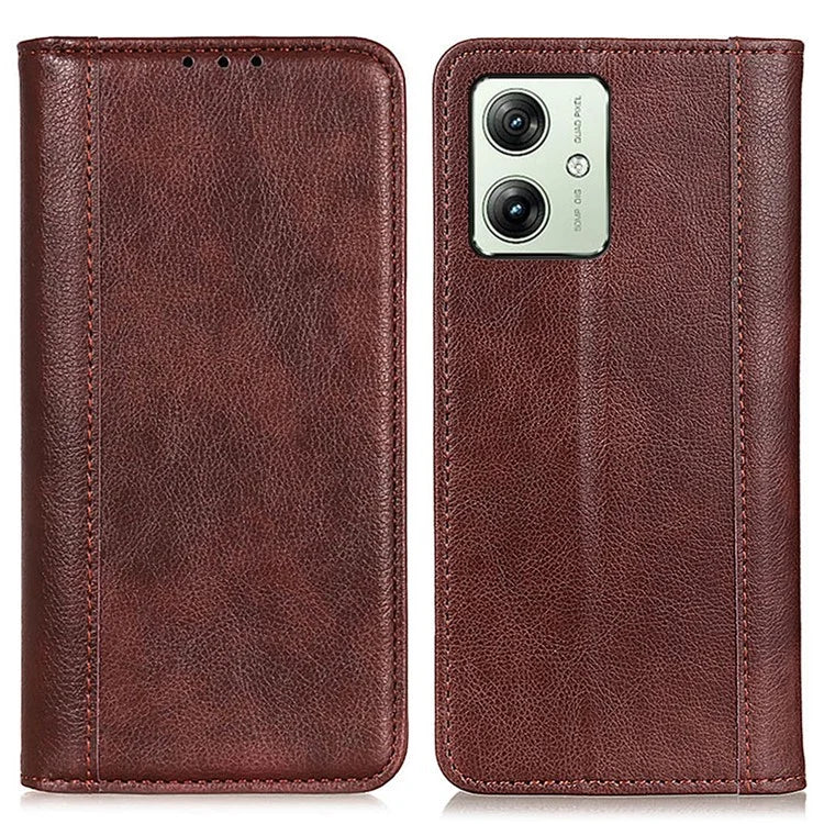 For Motorola Moto G54 5G Cover Litchi Texture Shockproof Split Leather Phone Case