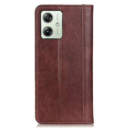 For Motorola Moto G54 5G Cover Litchi Texture Shockproof Split Leather Phone Case