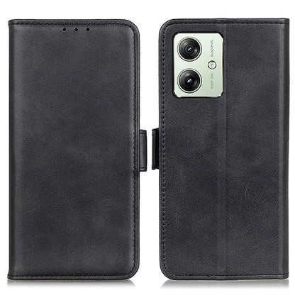 For Motorola Moto G54 5G Case Cowhide Texture PU Leather Wallet Cellphone Shell