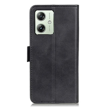 For Motorola Moto G54 5G Case Cowhide Texture PU Leather Wallet Cellphone Shell