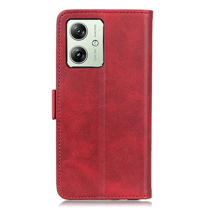 For Motorola Moto G54 5G Case Cowhide Texture PU Leather Wallet Phone Shell