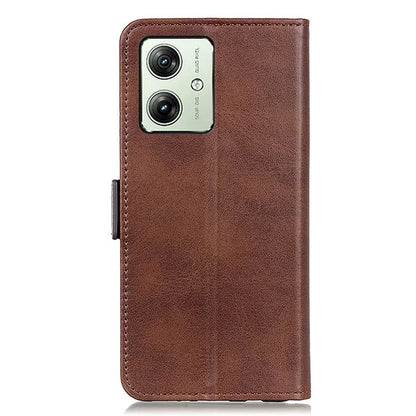 For Motorola Moto G54 5G Case Cowhide Texture PU Leather Wallet Phone Shell