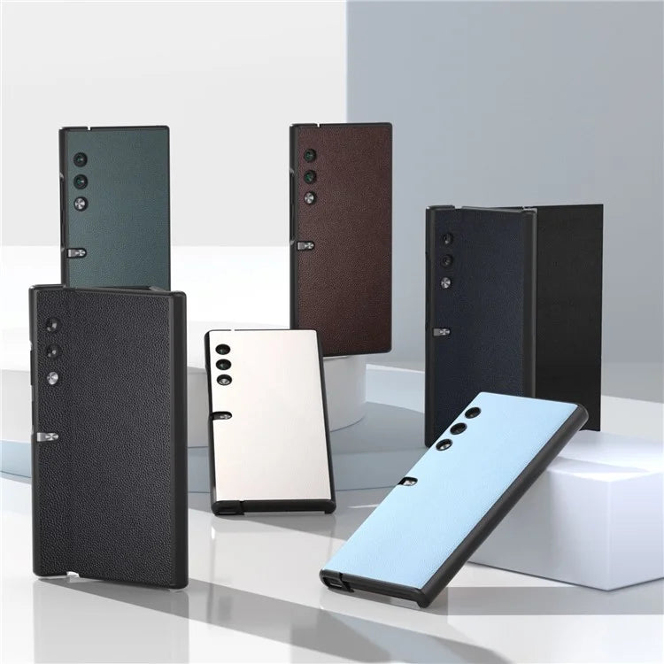 For Honor V Purse Case Genuine Cow Leather+PC Shell Phone Cover