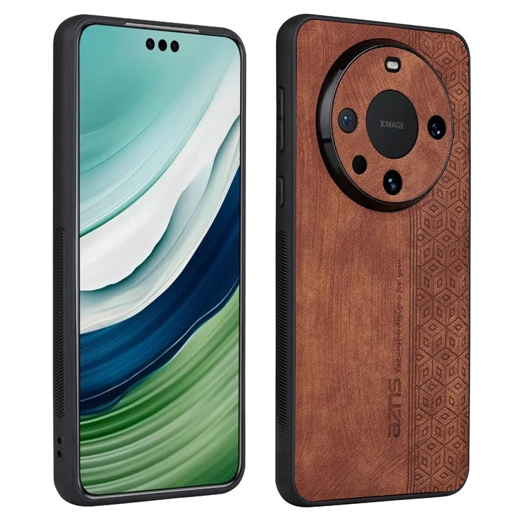 AZNS For Huawei Mate 60 Pro Case Slim-Fit Imprinted Pattern PU Leather+TPU Phone Shell