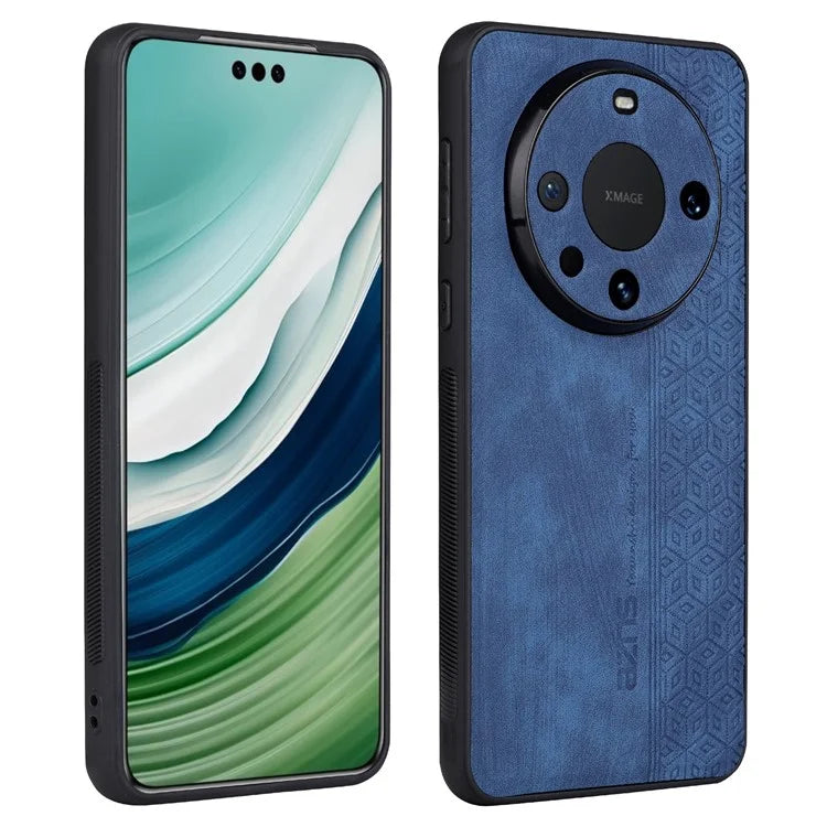 AZNS For Huawei Mate 60 Pro Case Slim-Fit Imprinted Pattern PU Leather+TPU Phone Shell