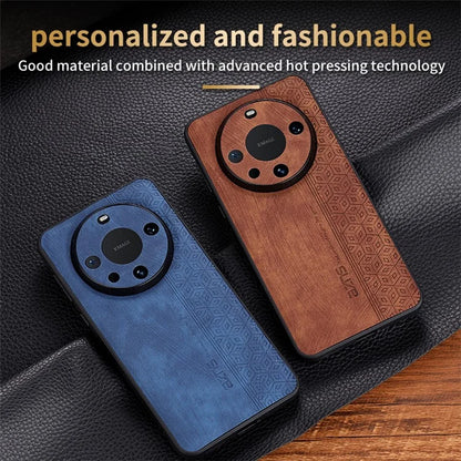 AZNS For Huawei Mate 60 Pro Case Slim-Fit Imprinted Pattern PU Leather+TPU Phone Shell