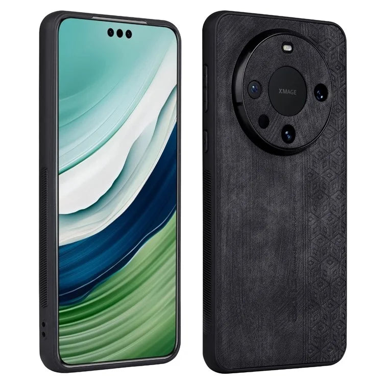 AZNS For Huawei Mate 60 Pro Case Slim-Fit Imprinted Pattern PU Leather+TPU Phone Shell