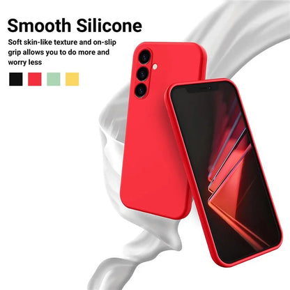 For Samsung Galaxy A05s 4G Case Liquid Silicone + Soft Lining Cell Phone Cover