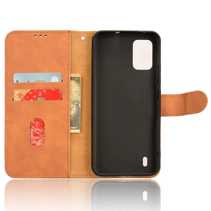 For Nokia C210 Case Leather Phone Cover Wallet Anti-drop Stand Phone Protector