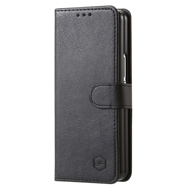 For Samsung Galaxy Z Fold5 5G Case Solid Color Protective Cover PU Leather Wallet Phone Case