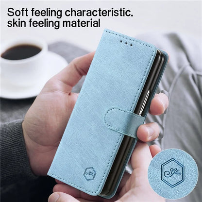 For Samsung Galaxy Z Fold5 5G Case Solid Color Protective Cover PU Leather Wallet Phone Case