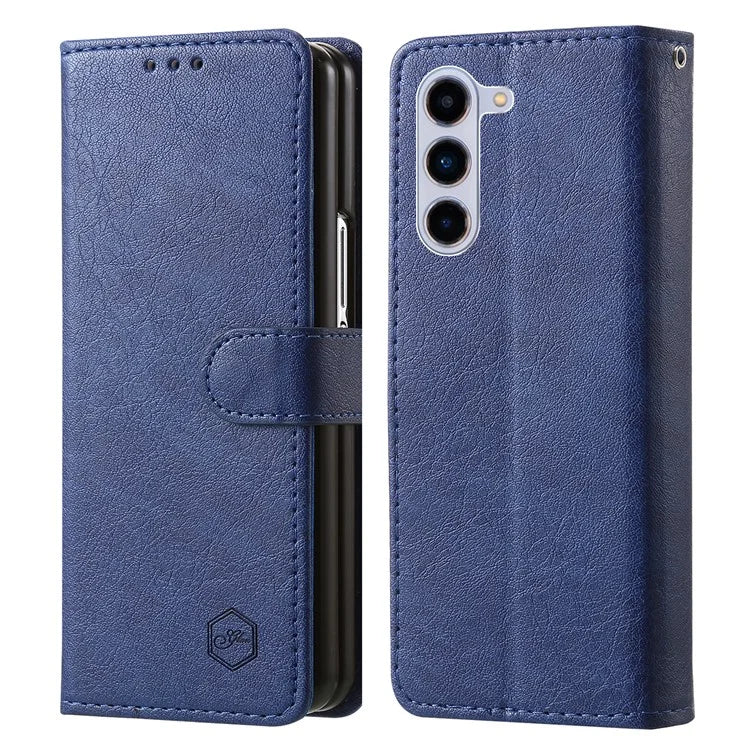 For Samsung Galaxy Z Fold5 5G Case Solid Color Protective Cover PU Leather Wallet Phone Case