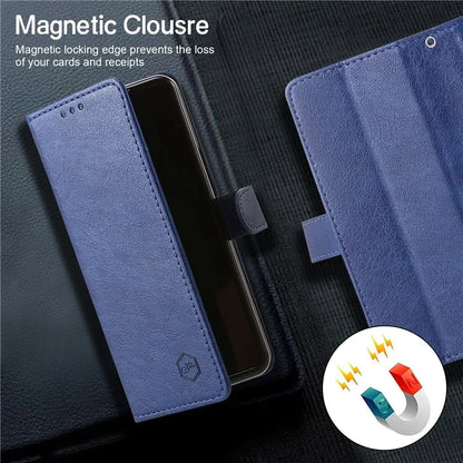 For Samsung Galaxy Z Fold5 5G Case Solid Color Protective Cover PU Leather Wallet Phone Case