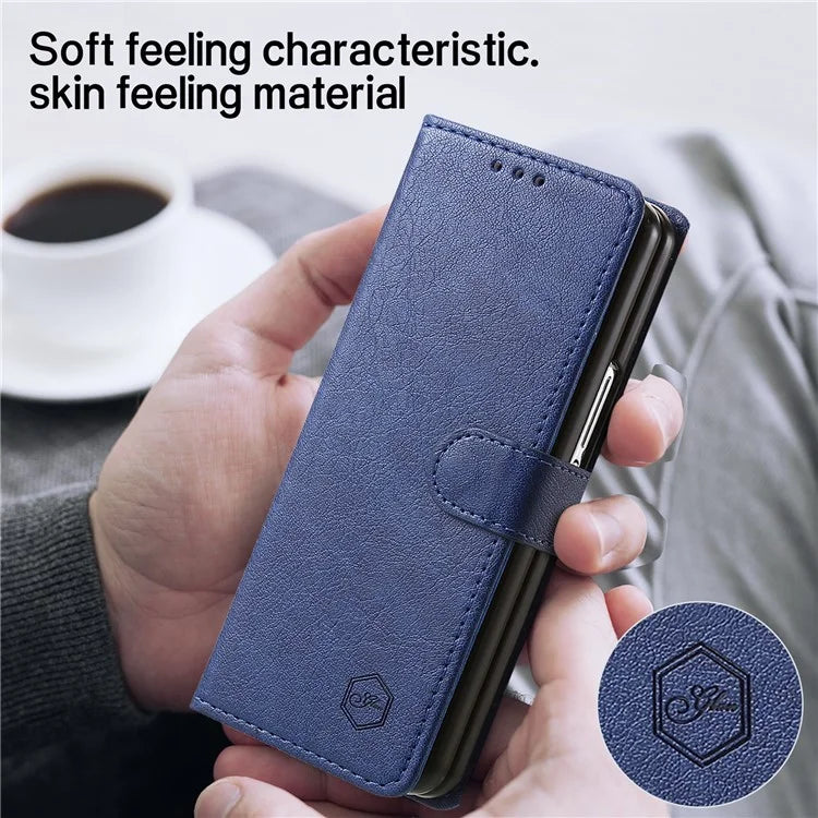 For Samsung Galaxy Z Fold5 5G Case Solid Color Protective Cover PU Leather Wallet Phone Case