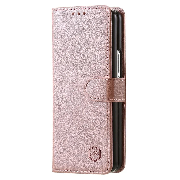 For Samsung Galaxy Z Fold5 5G Case Solid Color Protective Cover PU Leather Wallet Phone Case