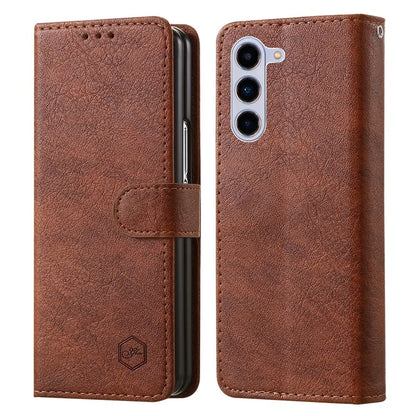 For Samsung Galaxy Z Fold5 5G Case Solid Color Protective Cover PU Leather Wallet Phone Case