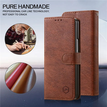 For Samsung Galaxy Z Fold5 5G Case Solid Color Protective Cover PU Leather Wallet Phone Case