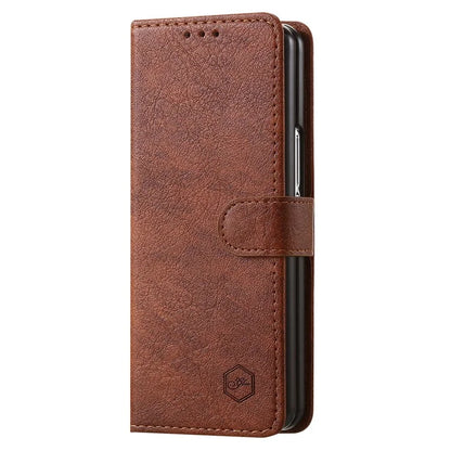 For Samsung Galaxy Z Fold5 5G Case Solid Color Protective Cover PU Leather Wallet Phone Case