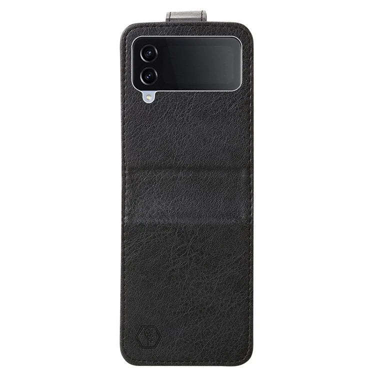 For Samsung Galaxy Z Flip4 5G Shockproof Case Solid Color Anti-Drop PU+PC Phone Cover