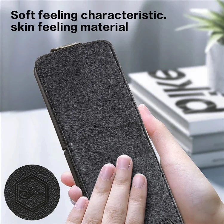 For Samsung Galaxy Z Flip4 5G Shockproof Case Solid Color Anti-Drop PU+PC Phone Cover