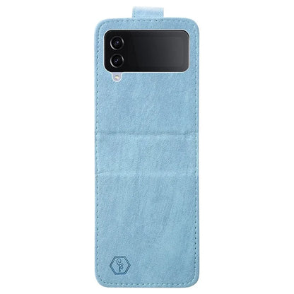 For Samsung Galaxy Z Flip4 5G Shockproof Case Solid Color Anti-Drop PU+PC Phone Cover