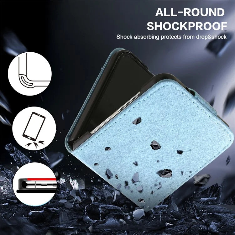 For Samsung Galaxy Z Flip4 5G Shockproof Case Solid Color Anti-Drop PU+PC Phone Cover