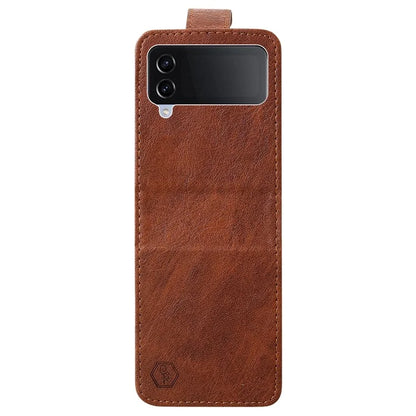 For Samsung Galaxy Z Flip4 5G Shockproof Case Solid Color Anti-Drop PU+PC Phone Cover