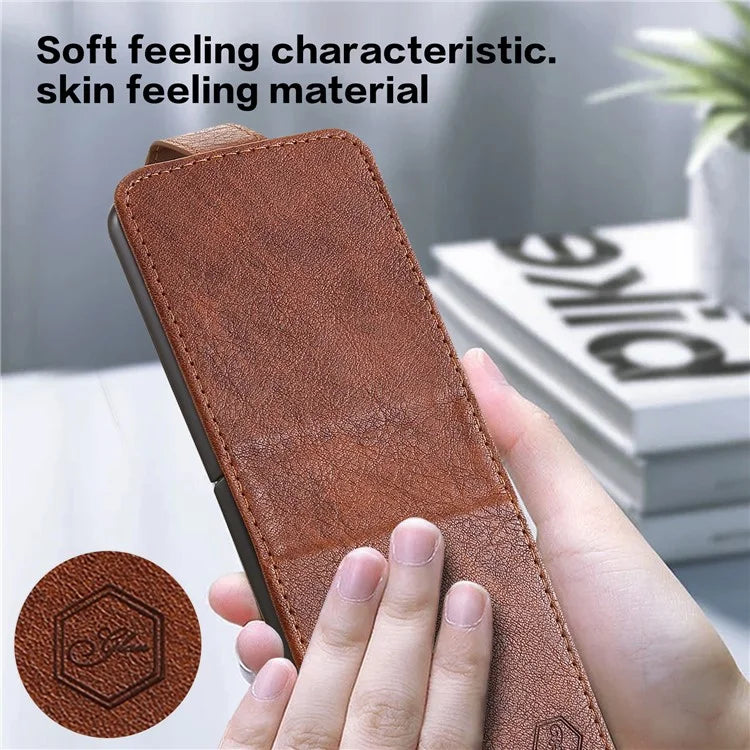 For Samsung Galaxy Z Flip4 5G Shockproof Case Solid Color Anti-Drop PU+PC Phone Cover
