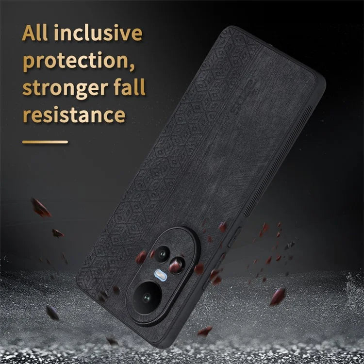 AZNS For Oppo Reno10 5G (Global) / Reno10 Pro 5G (Global) Case Slim-fit PU Leather+TPU Phone Protector