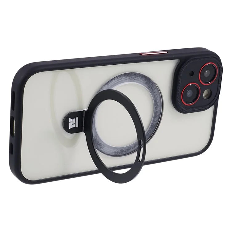 For iPhone 15 Slim Case Shockproof PC+TPU Phone Cover Compatible with MagSafe