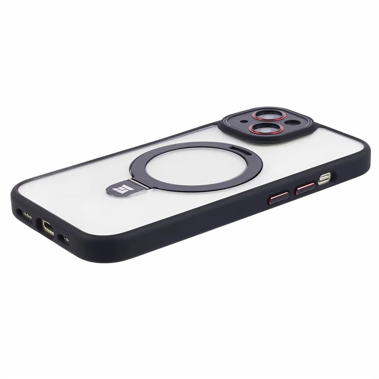 For iPhone 15 Slim Case Shockproof PC+TPU Phone Cover Compatible with MagSafe